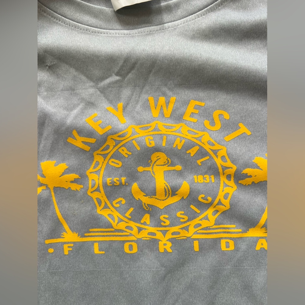 Gray Kids Short Sleeve Tee with Yellow Print - Picture 2 of 3